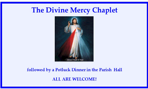       Divine Mercy Chaplet & Potluck Dinner