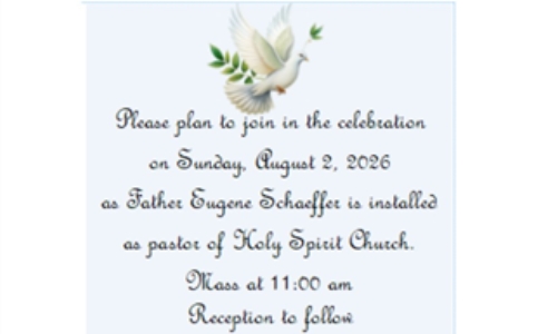 FATHER GENE'S INSTALLATION MASS