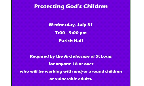        Protecting God's Children Workshop