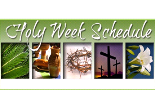 Holy Week Schedule