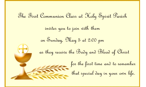            First Communion Mass